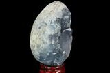 Crystal Filled Celestine (Celestite) Egg Geode - Madagascar #100057-2